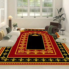 Large Vintage Floral Prayer Rug Non Slip, Machine Washable Cashmere Floor Mat