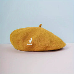 Kangaroo Embroidery Beret Solid Painter Cap Casual Newsboy Hats