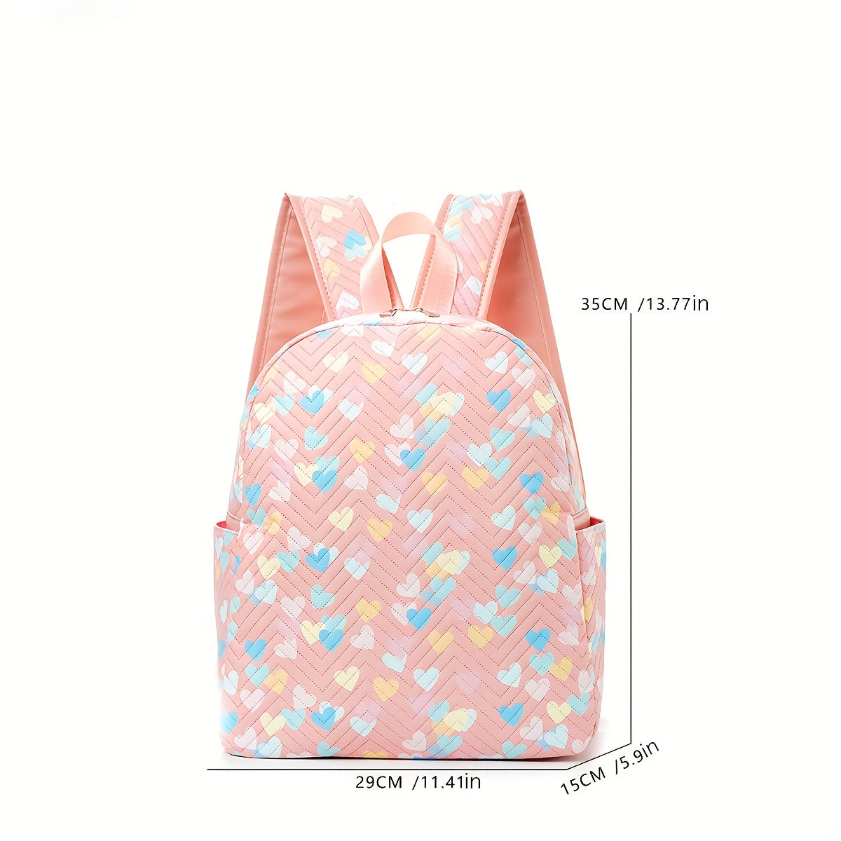 Pink Love Children's Backpack Large Capacity