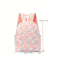 Pink Love Children's Backpack Large Capacity