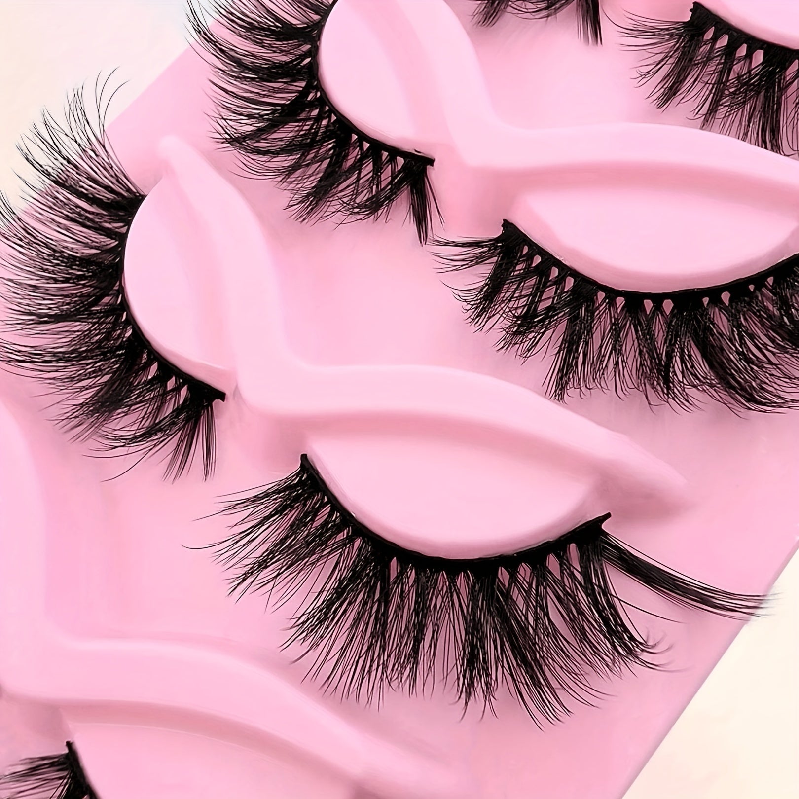 Thick Fluffy D Curling Cat Eye Lashes Faux Mink False Eyelashes