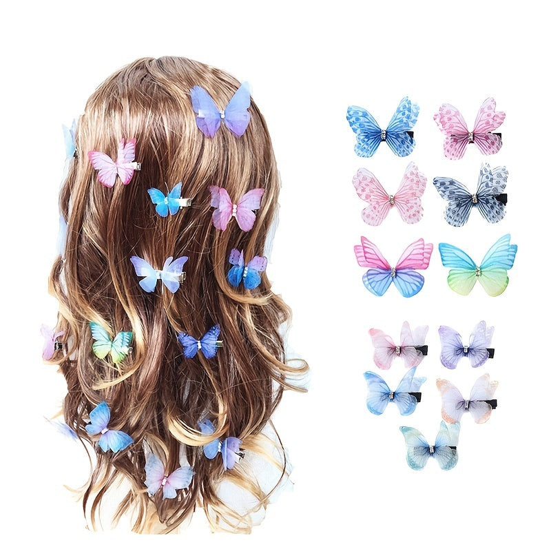 30pcs Butterfly Hair Clips for Christmas Parties