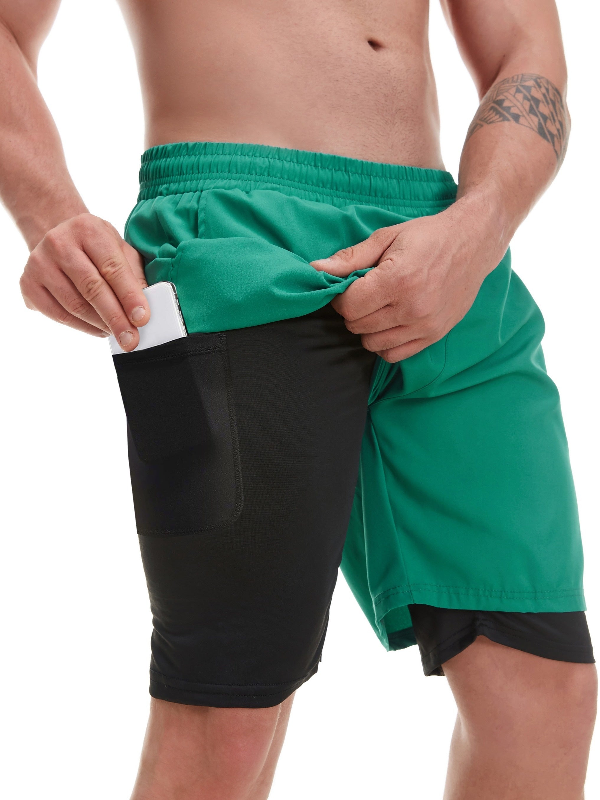 Men's 2-Layer Gym & Running Shorts Quick Dry & Comfortable