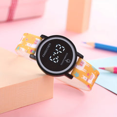 Colorful LED Touchable Sports Electronic Watch for Kids