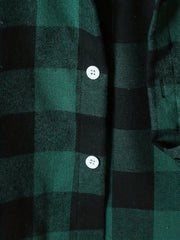 Boys Plaid Hooded Shirt Jacket For Spring And Autumn