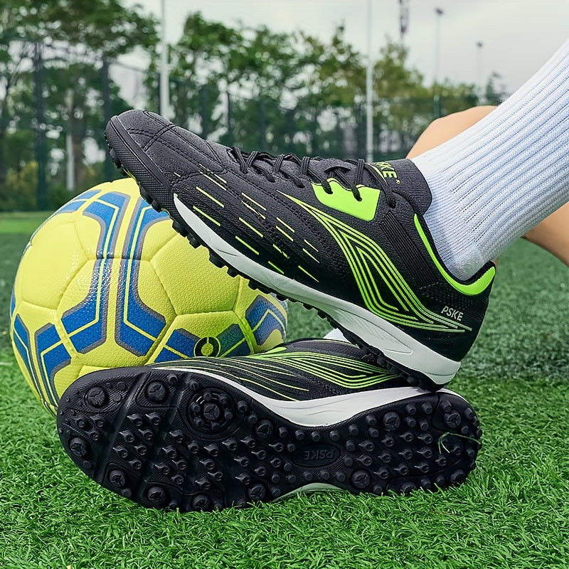 Boy's Low Top Turf Football Boots Anti-skid Lace Up TF Soccer Cleats