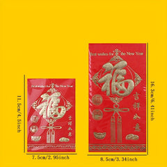 6pcs Traditional Lucky Red Envelopes Spring Money House Birthday Business