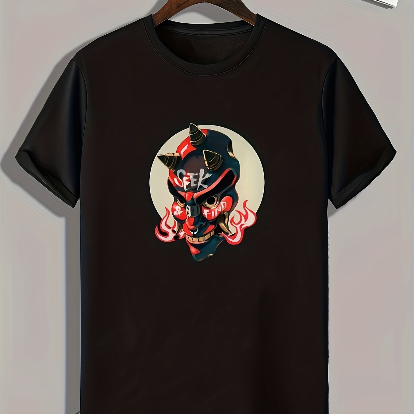 Monster Print Men's Graphic T shirt Casual Comfy Tees For Summer
