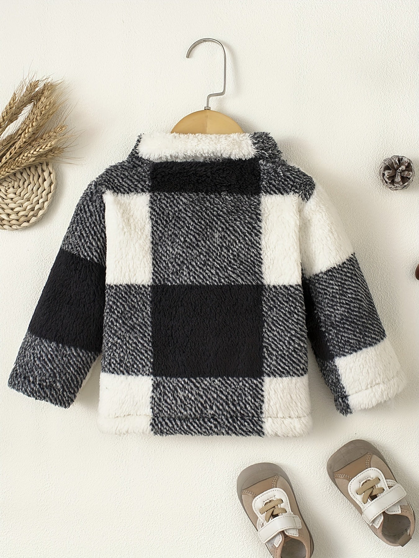 Baby Boys Casual Flannel Plaid Jacket