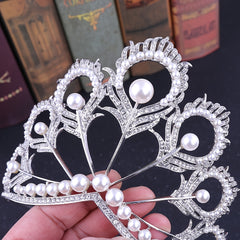 Crystal Tiara Peacock Bridal For Wedding Quinceanera Tiaras And Crowns Pageant