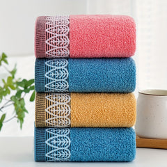 3pcs Leaf Embroidered Hand Towel Soft Absorbent Face Towel For Bathroom