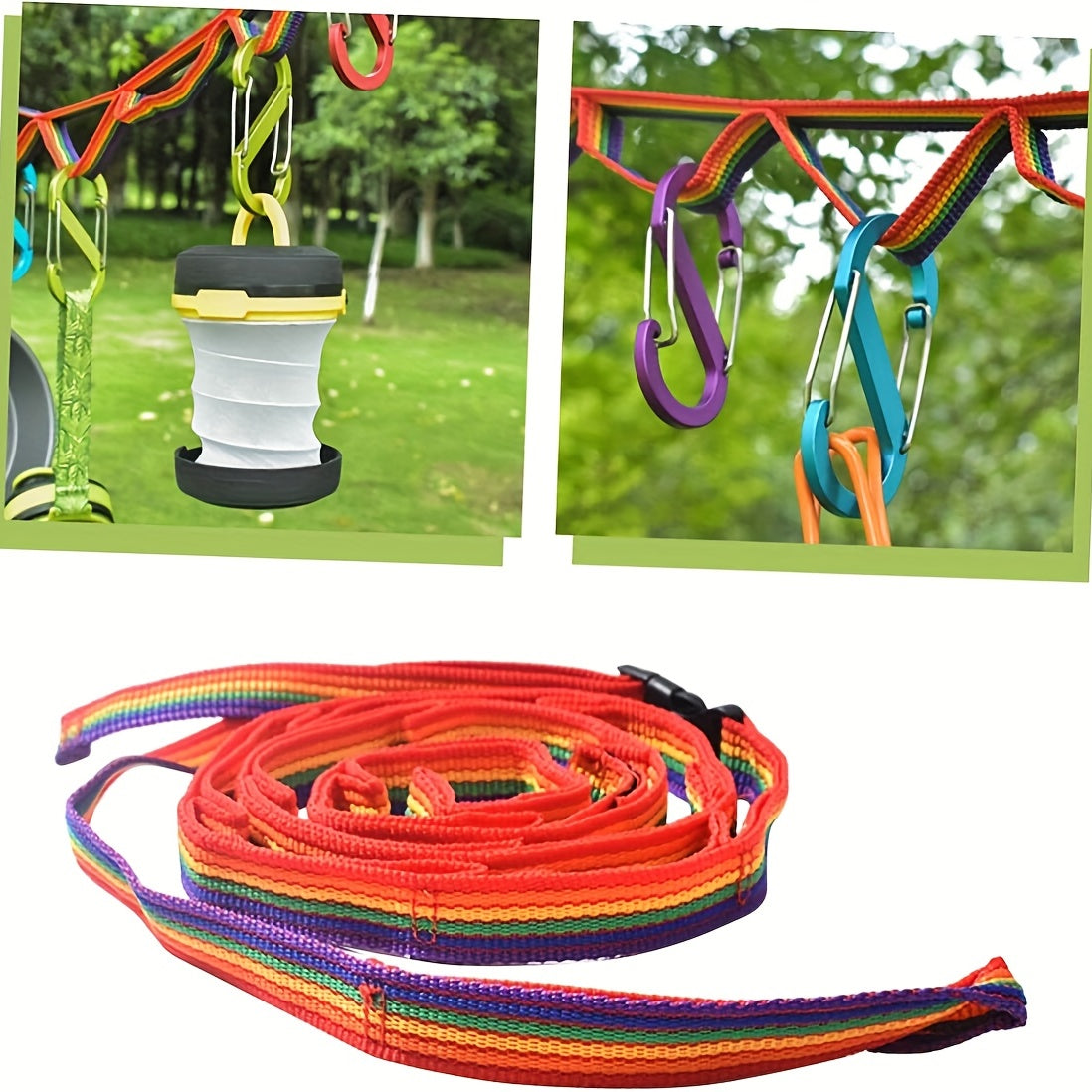 Colorful Clothesline Tent Hanging Lanyard for Outdoor Camping