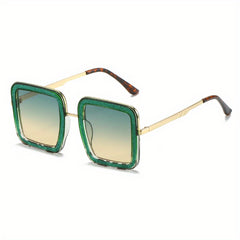 Stylish Square Sunglasses Women Vintage Oversized UV400 Eyewear