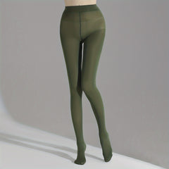 Solid Slim Tights High Waist Smooth Stretch Pantyhose