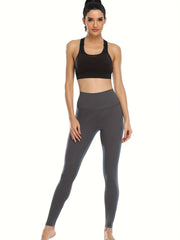 High Waist Butt Lifting Yoga Pants Skinny Tummy Control Sports Long P