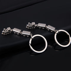 Metal Movable Joint Mini Train Model Keychain Gift