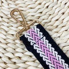 Colorblock Straw Bag Strap Adjustable For Shoulder Bag