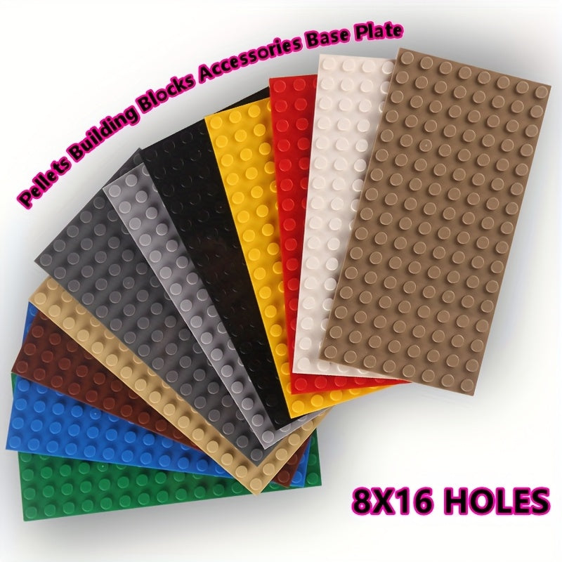 5 Pack Small Particle Building Blocks Base Plate 8x16 Hole Set