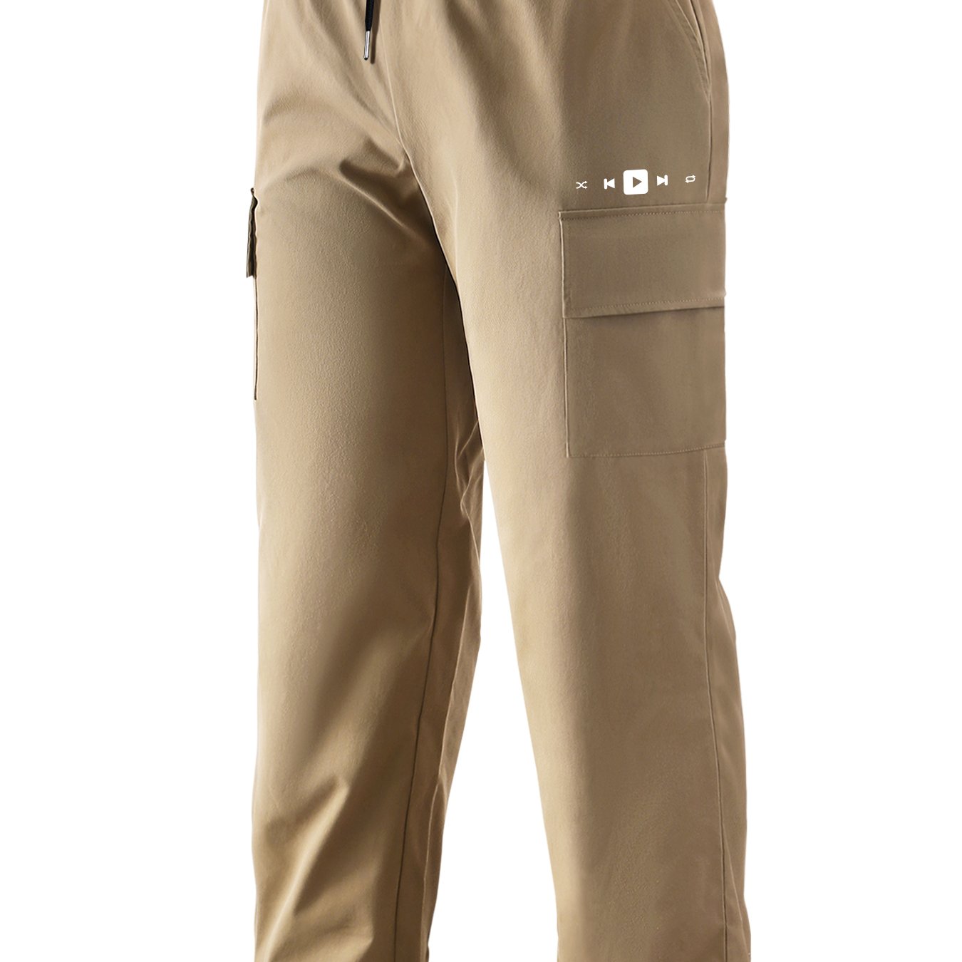 Classic Pockets Cargo Pants Men's Casual Straight Leg Drawstring Cargo Pants