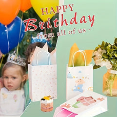 12 Medium Gift Bags with Handles Bulk - Retail Bags Party Bags Shopping