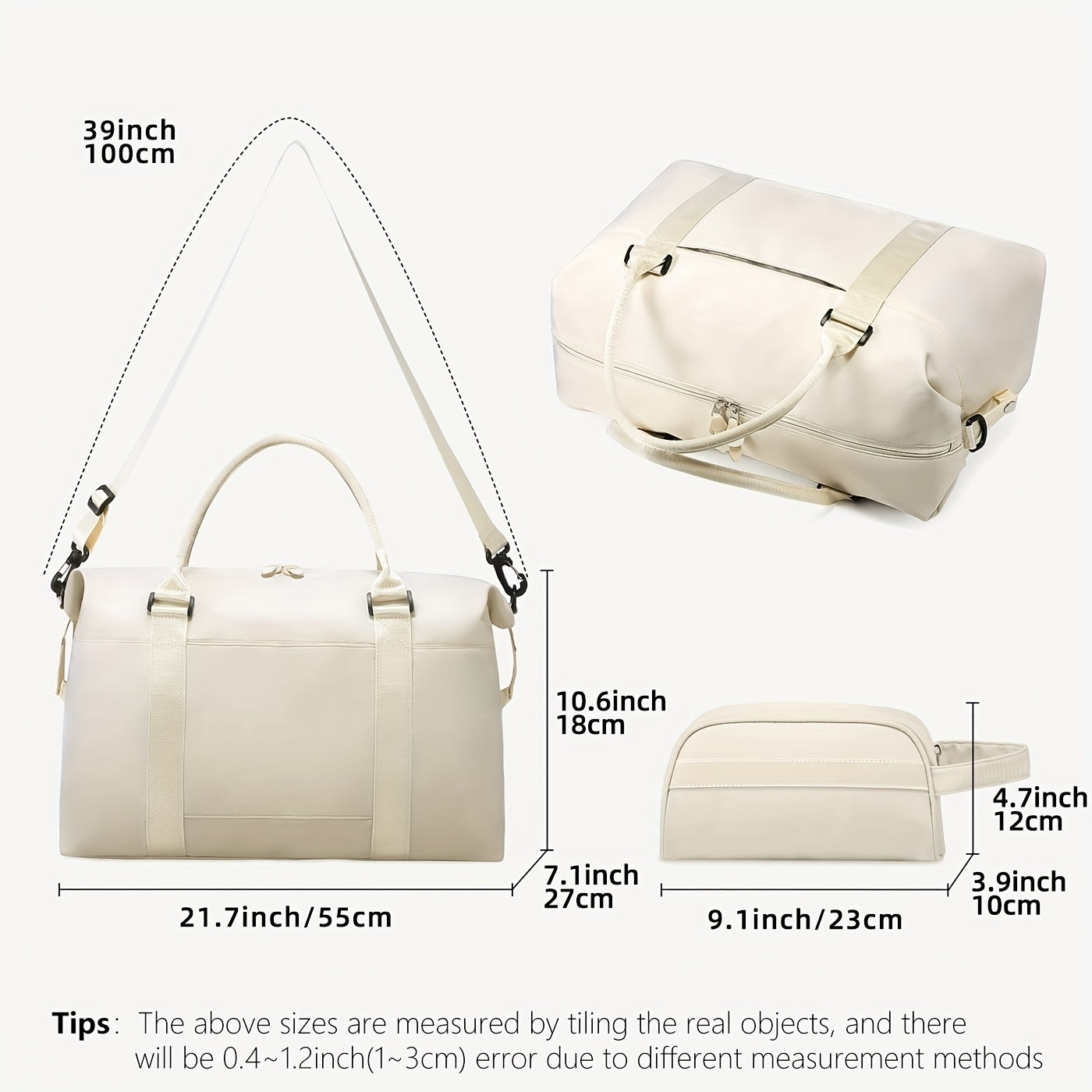 Portable Sports Travel Bag With Small Wash Bag Large Capacity Handbag