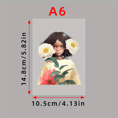 Flower Girl Iron On Transfer Stickers for Clothing Hats Bags DIY Crafts