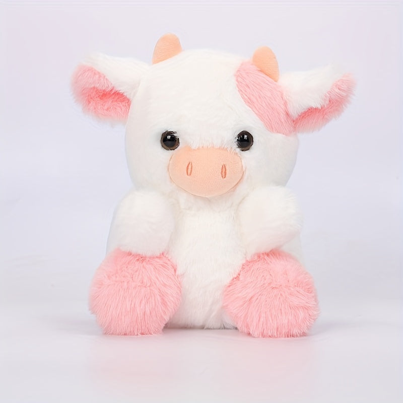 Pink Strawberry Cow Plush Toy - Cute Stuffed Animal for Kids
