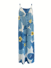 Boho Floral Wide Leg Jumpsuit for Women