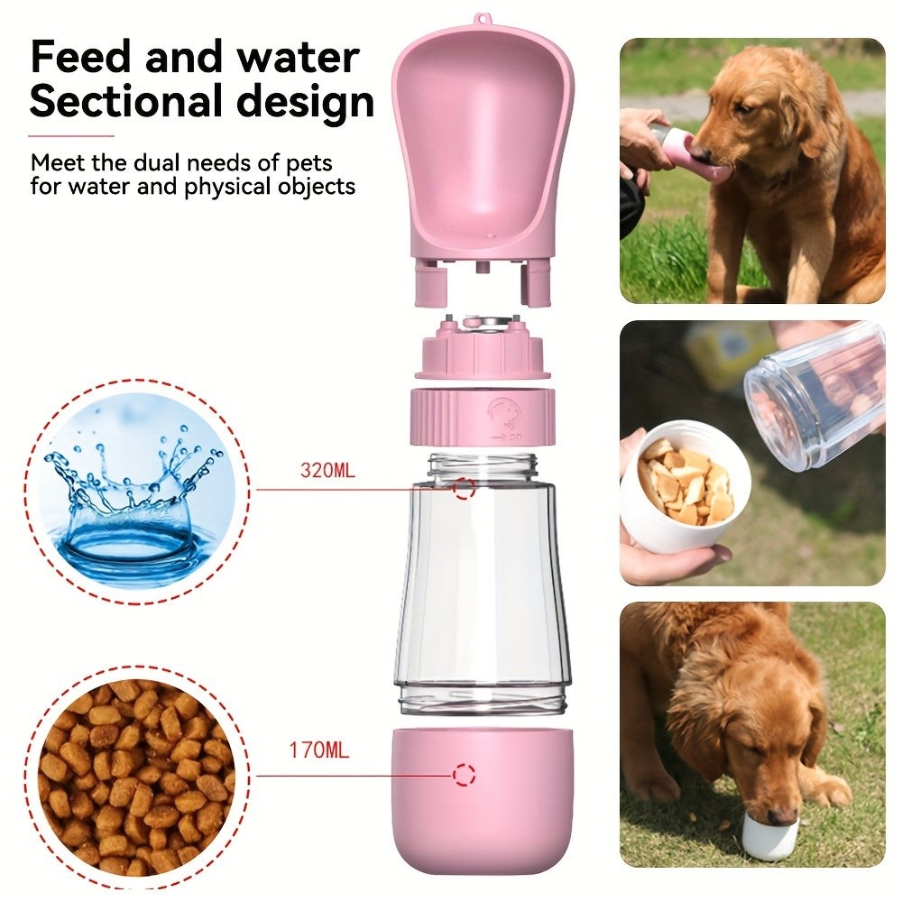 Portable Dog Water Bottle & Bowl Dispenser for On-the-Go Hydration