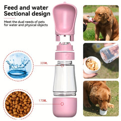 Portable Dog Water Bottle & Bowl Dispenser for On-the-Go Hydration