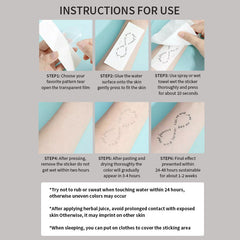 12 Zodiac Signs Temporary Tattoo Stickers Waterproof Body Art Lasts 12 Days