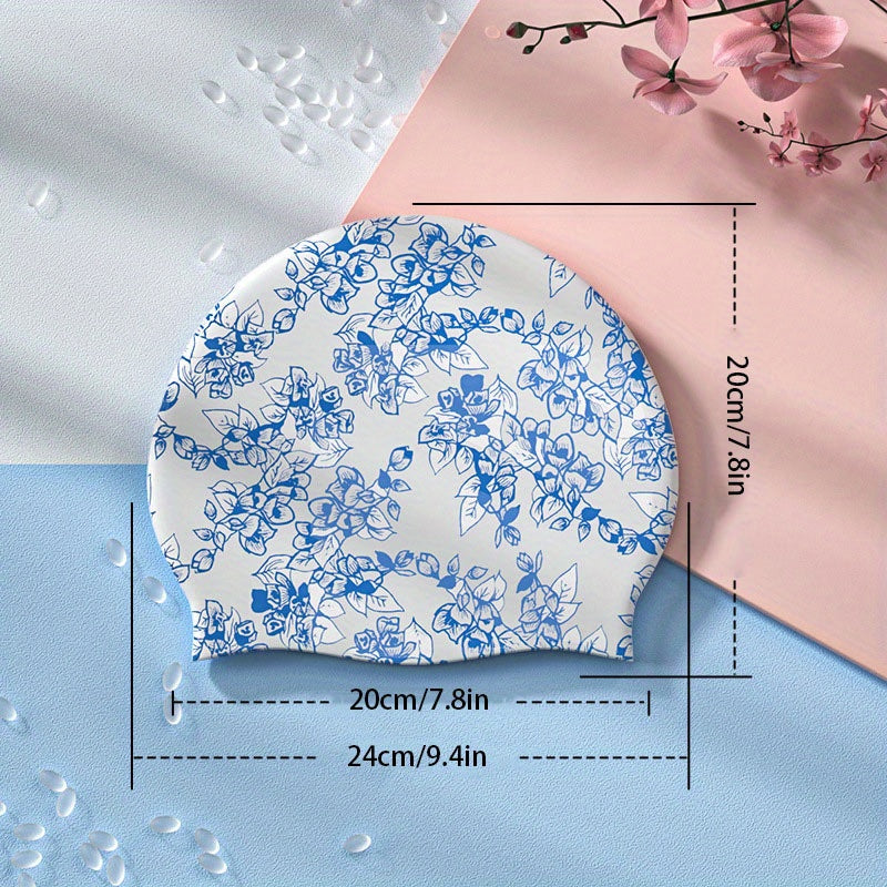 Women's Silicone Swim Cap Large Size Ear Protection