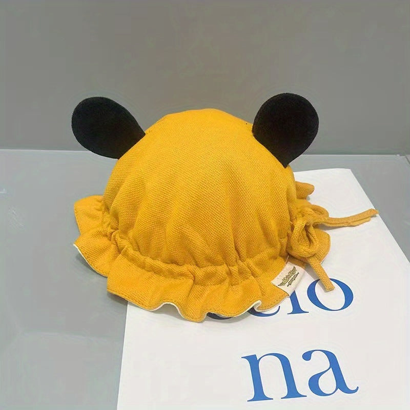 Unisex Fisherman Hat with Little Bear Ears for Babies
