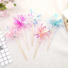 5pcs Colorful Rain Cake Plugs Birthday Decoration