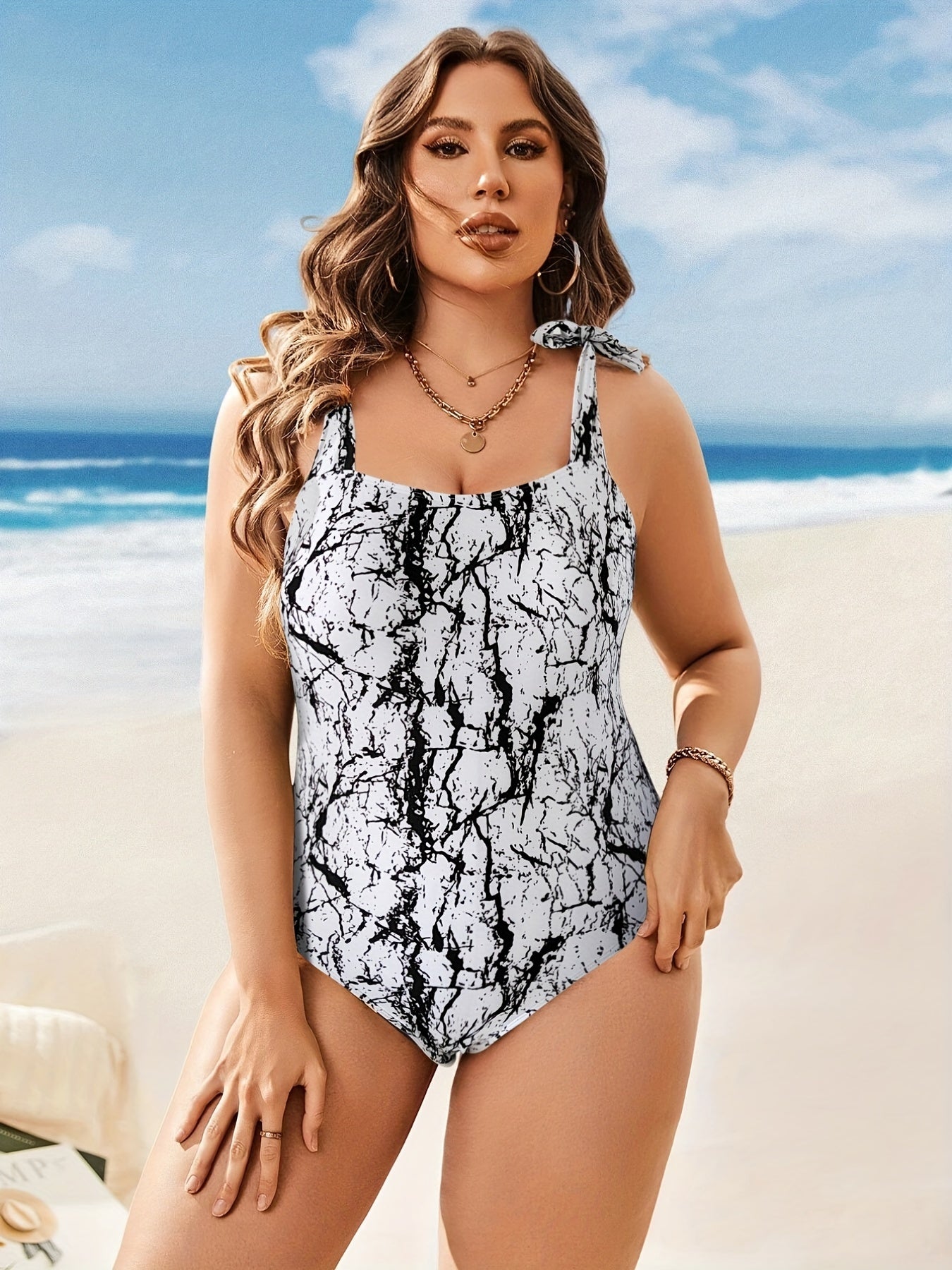 Tie Dye Maxi Dress & Bodysuit Swimsuit Set