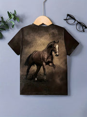Horse Print T Shirts for Kids - Summer Outfit Essential