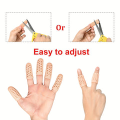 10Pcs Finger Cots Gel Finger Protectors with Air Holes for Fingertips