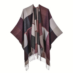 Vintage Cashmere Tassel Shawl Blanket Wraps