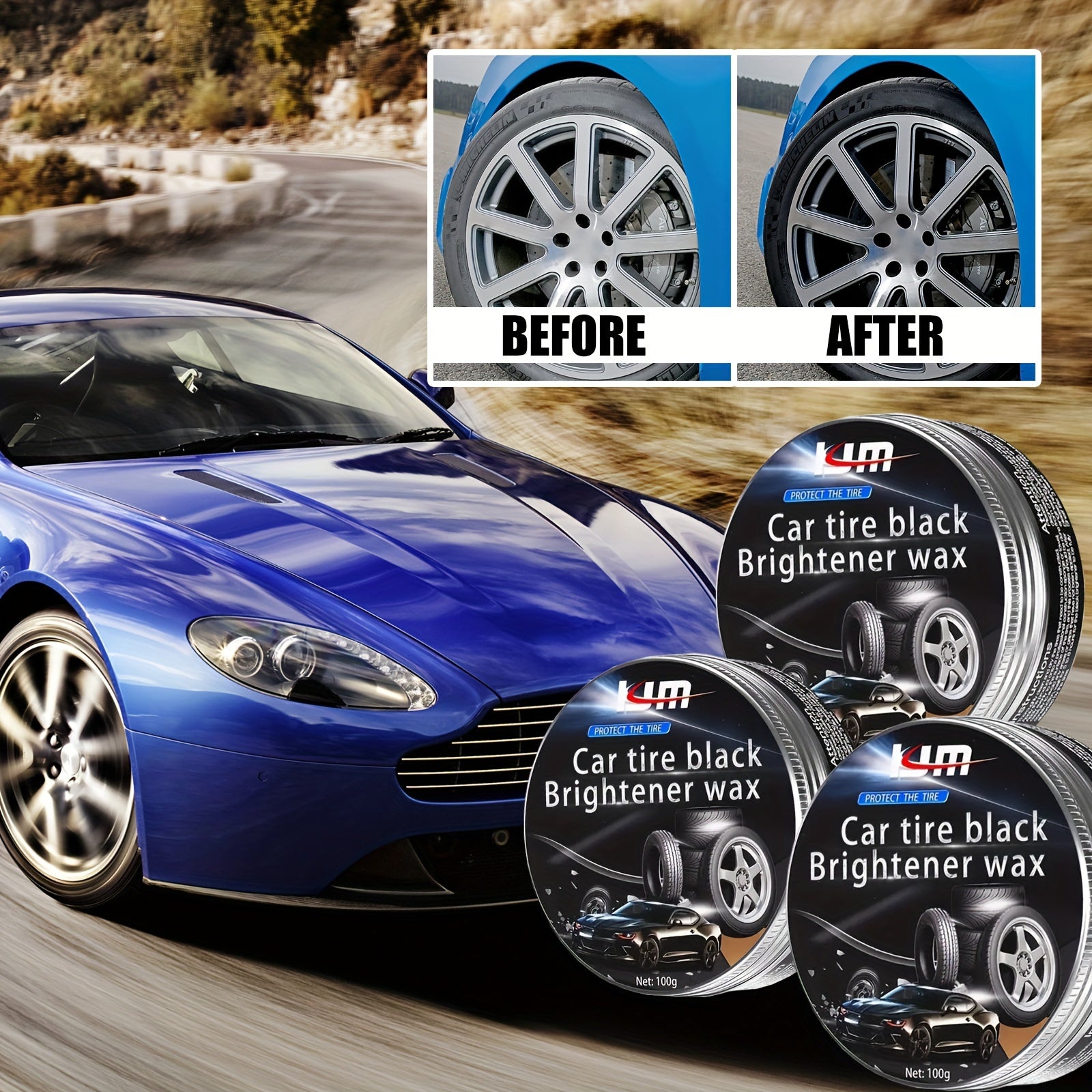 Car Tire Wax Maintenance Brightener Refurbishing Agent