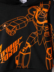Boy's Robot Pattern Outfit 2pcs Set POWER ROBOT Print Kid's Clothes