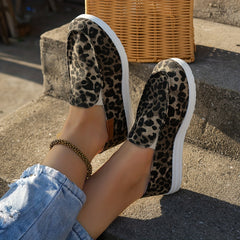 Women's Flat Canvas Shoes Casual Anti-skid Slip On Lightweight Loafers