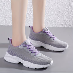 Mesh Breathable Flying Women Shoes Wear Resistance Comfortable Running Shoes