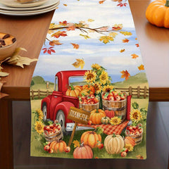 Polyester Halloween Pumpkin Table Runner - Holiday Decor