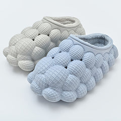 Unisex Massage Bubble Slides With Faux Fur