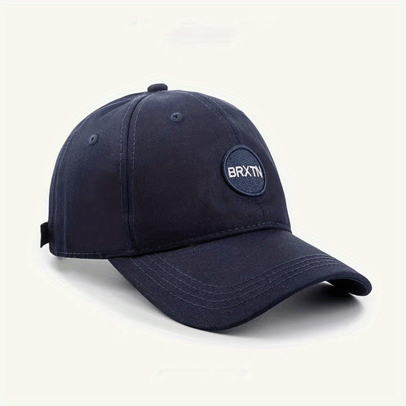 Unisex Sunshade Wide Brim Baseball Cap with Letter Embroidery