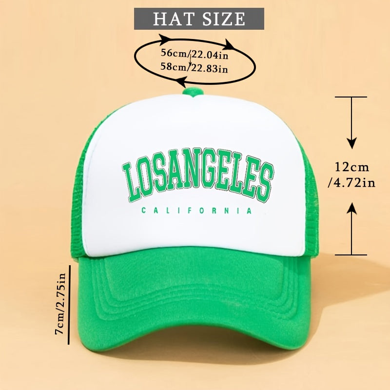 Brown Letter Graphic Baseball Cap Unisex LA Cap For Women And Men