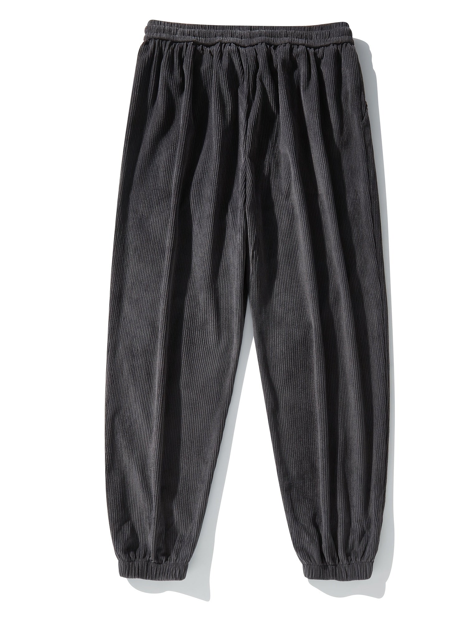 Men's Tapered Corduroy Joggers Drawstring Sweatpants