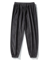 Men's Tapered Corduroy Joggers Drawstring Sweatpants