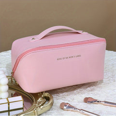 Large Travel Cosmetic Bag Waterproof Makeup Organizer Portable With Handle
