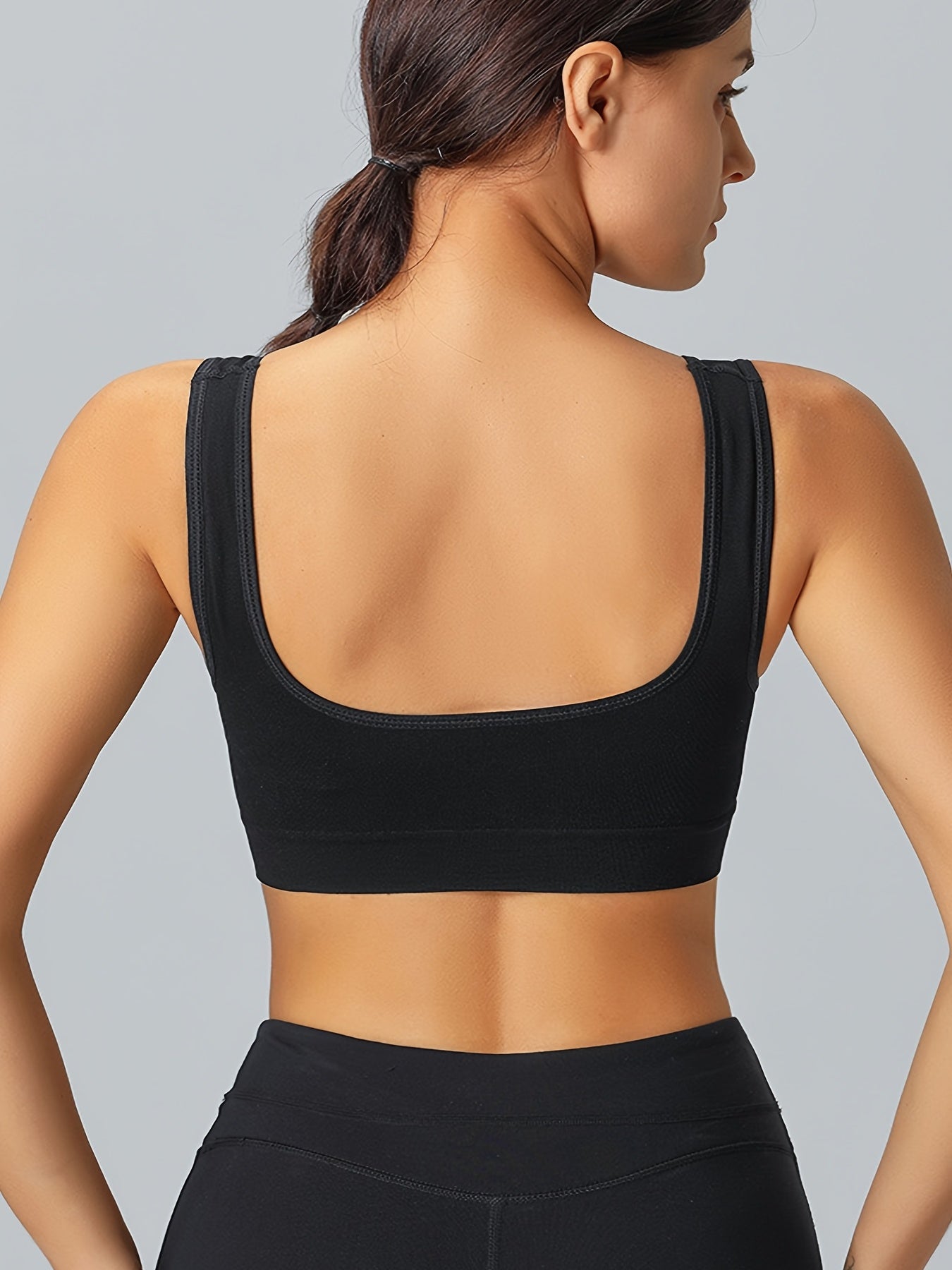 Seamless Racerback Sports Bra Wirefree Padded Yoga Gym Tank Top